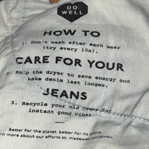 MADEWELL THE PERFECT VINTAGE JEAN - Raw Hem - Medium Blue Wash- EUC - Women's 27 - Picture 9 of 13